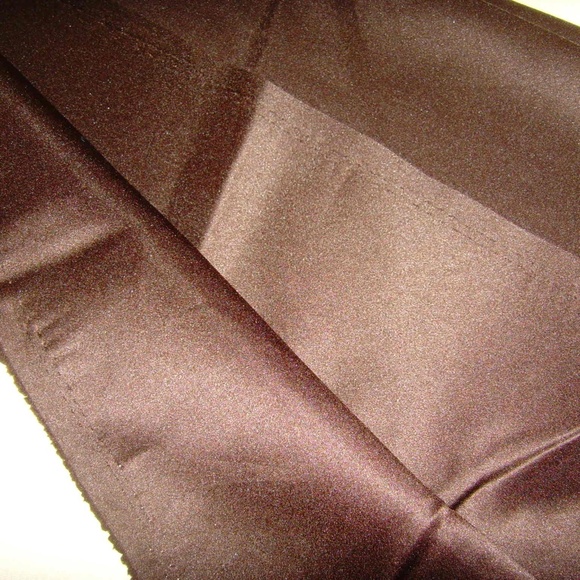 Chocolate Brown Taffeta-Like Fabric - 1 Yard/3 Inches - Picture 3 of 6